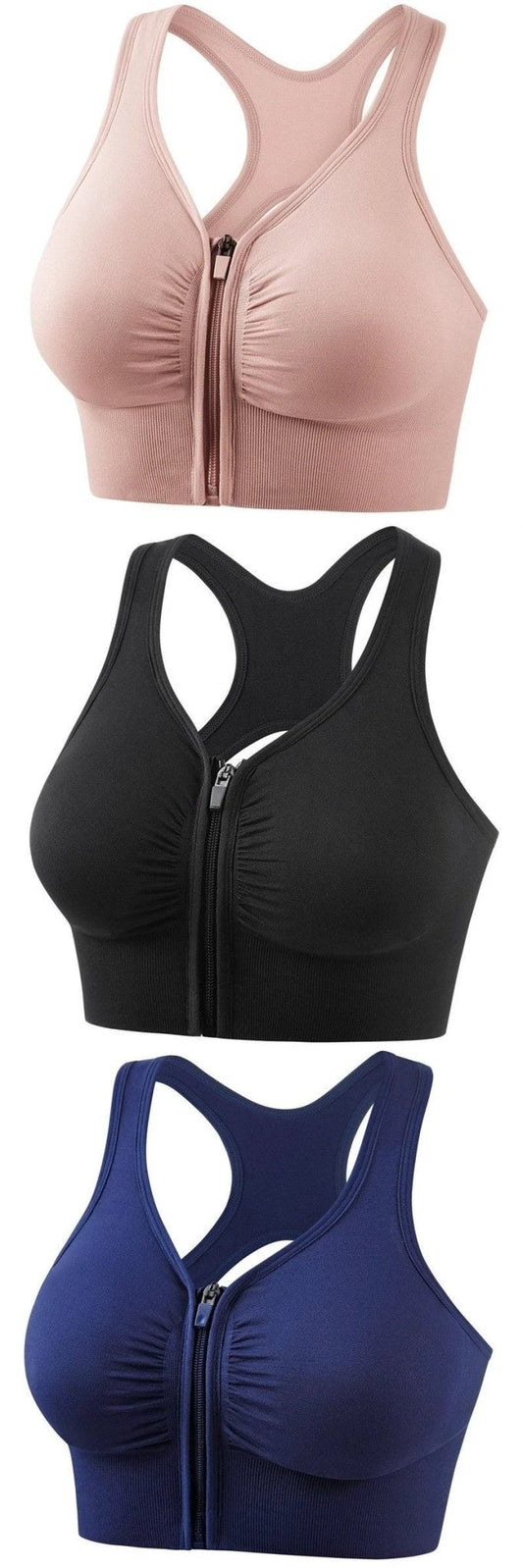 Mandotos shockproof push-up plus size running and yoga sports bra with supportive design and adjustable straps.