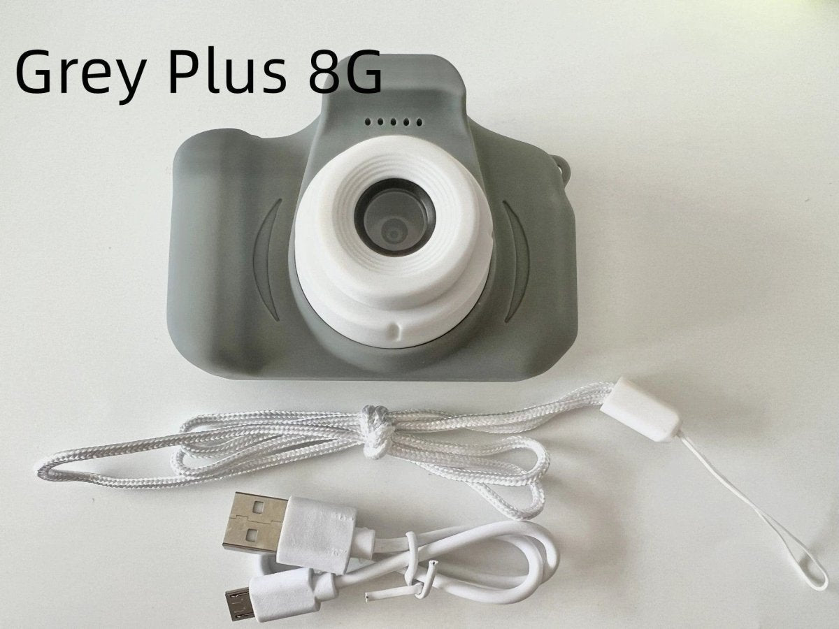 Mandotos X2 HD Mini Cartoon Kids Digital Camera showing colorful cartoon design and compact handheld size for children.