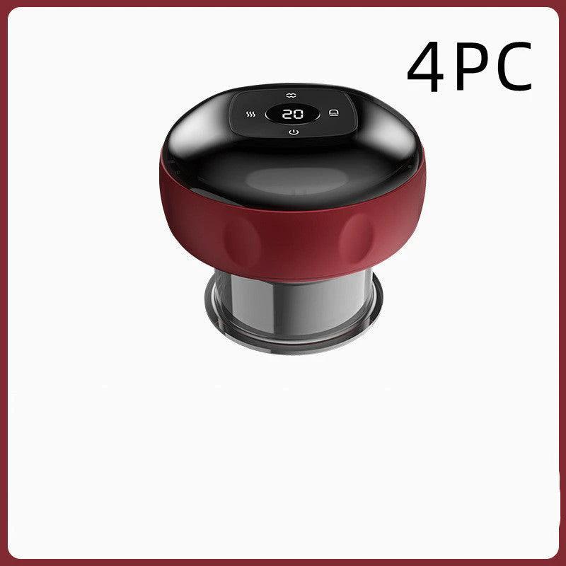 Mandotos electric cupping massage device for vacuum therapy, featuring sleek design and multiple cup attachments for skin relief.