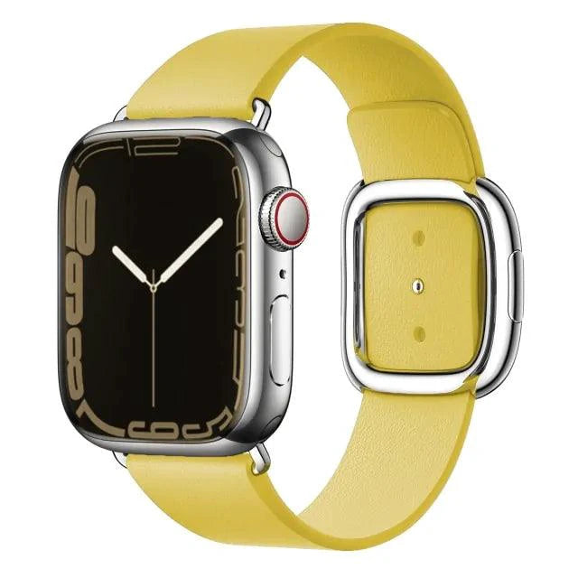 Mandotos elegant leather strap showcasing smooth, high-quality leather with precise stitching for a stylish accessory.