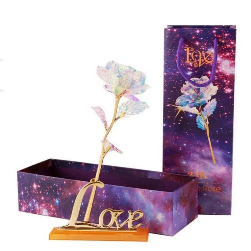 Mandotos Eternal Rose Glamour with preserved red rose and elegant packaging, showcasing luxury floral gift.