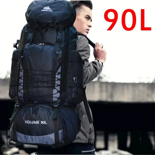 Mandotos Expedition Pro Backpack in black with multiple compartments and adjustable straps, designed for outdoor adventures.