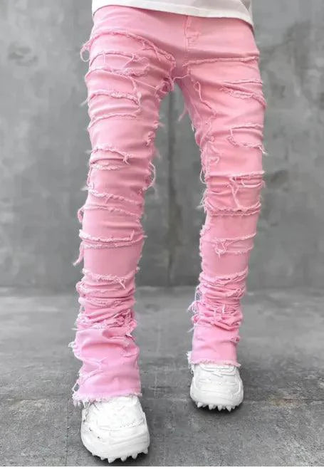 Mandotos FlexiStyle denim jeans featuring a classic five-pocket design and slim fit cut, displayed on a neutral background.