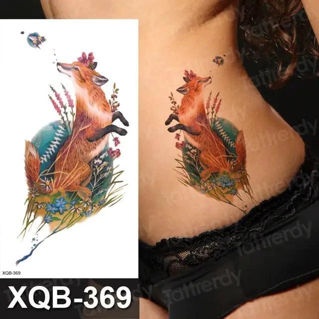Mandotos Floral Essence Body Art Tattoo featuring vibrant floral designs on skin for a temporary tattoo look