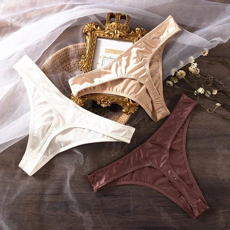Mandotos Ice Silk women's low waist seamless panties, quick-drying, breathable, skin-friendly lingerie underwear.