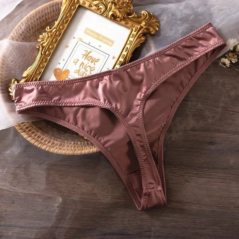 Mandotos Ice Silk women's low waist seamless panties, quick-drying, skin-friendly, breathable lingerie underwear.