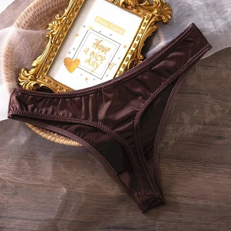 Mandotos Ice Silk women's seamless low-waist panties, quick-drying, breathable, skin-friendly lingerie underwear.