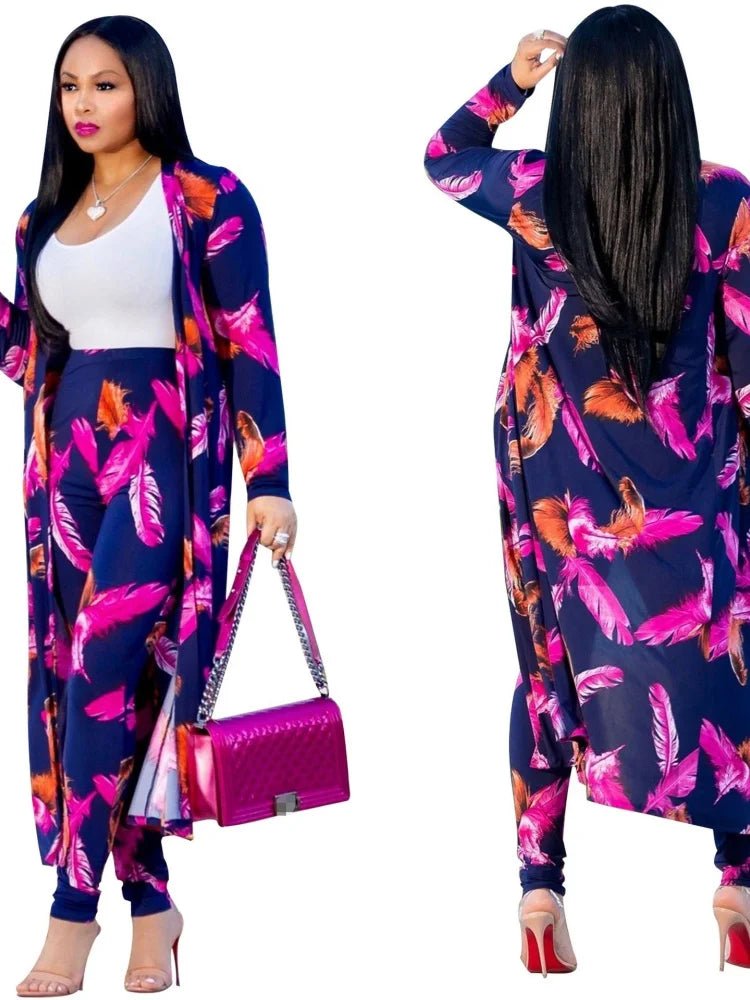 Mandotos International 2025 women's two-piece cardigan set featuring a casual, sexy style in a comfortable, trendy outfit.
