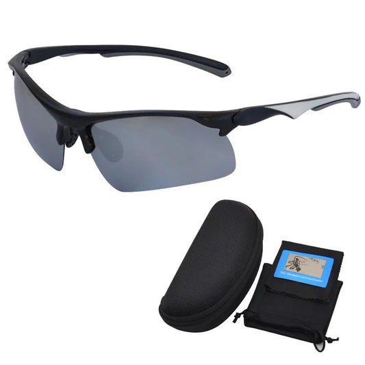 Mandotos International Anlorr polarized sport sunglasses for men, cycling and bike riding, with sleek frame and tinted lenses.