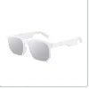 Mandotos International Bluetooth wireless polarized UV400 sunglasses for unisex driving and sports, featuring a custom white design.