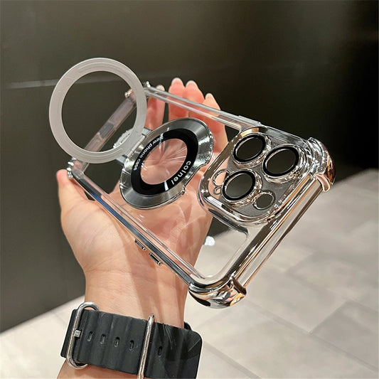 Luxury shockproof magnetic MagSafe case for iPhone 17 Pro Max by MANDOTOS INTERNATIONAL, with protective design and sleek finish.