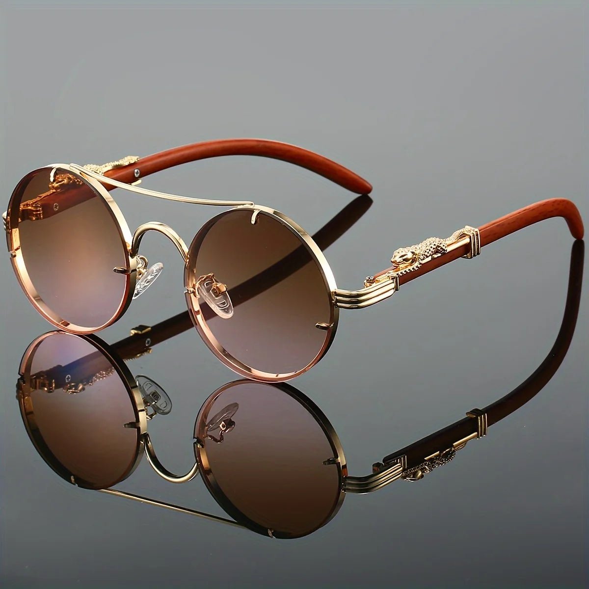 Men's black metal framed sunglasses with TAC lenses, ideal for day and night driving, stylish daily leisure wear by MANDOTOS INTERNATIONAL.