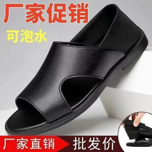 Men's non-slip soft-soled beach sandals by MANDOTOS INTERNATIONAL, ideal for summer, featuring comfortable and durable design.