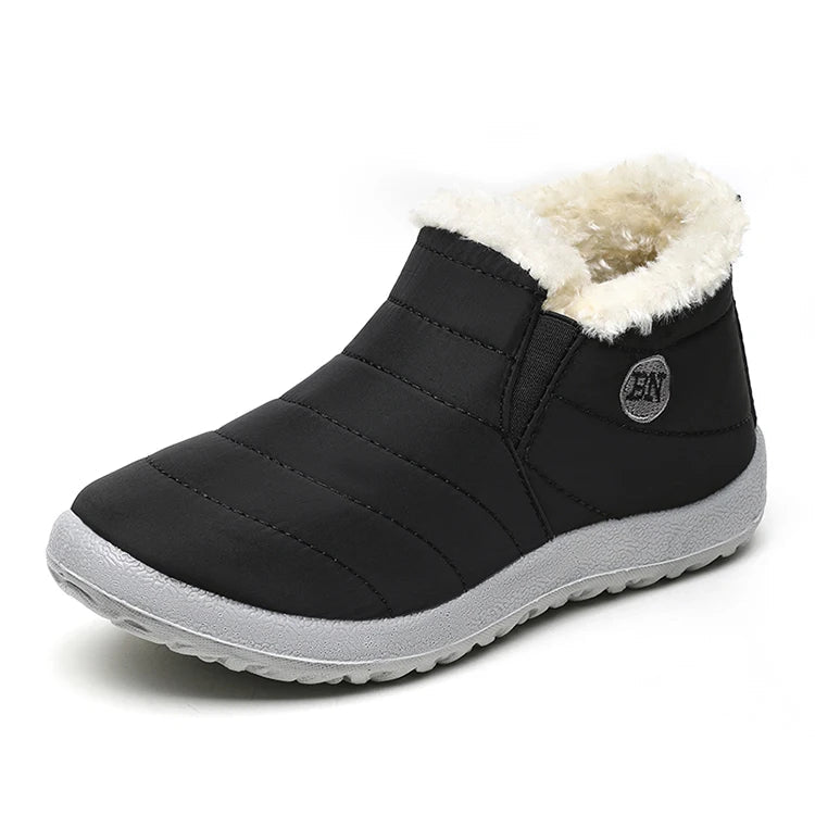 Men's waterproof winter snow boots by MANDOTOS INTERNATIONAL, outdoor work shoes, plus size, rugged and insulated for cold weather.