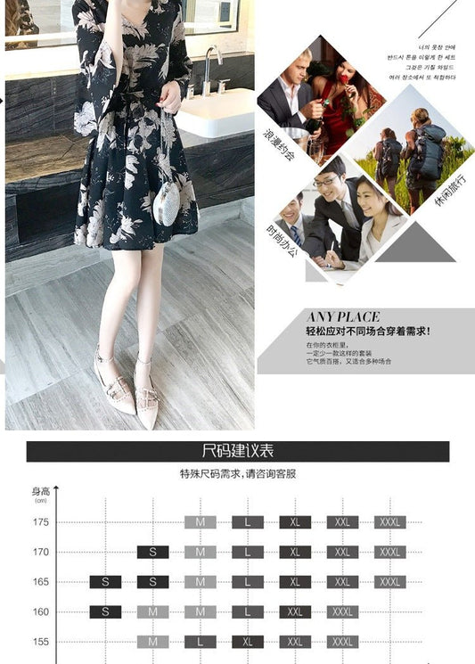 Mandotos International women's floral summer dress with Korean style, slim fit, perfect for fashionable summer weather.