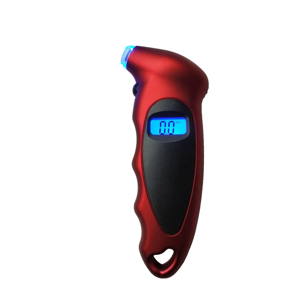 Smart tire pressure monitor by MANDOTOS INTERNATIONAL showing digital display and sensor for vehicle tire pressure monitoring