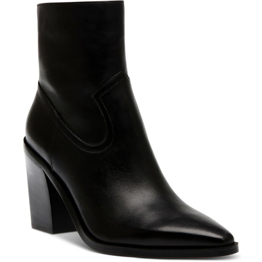 Steve Madden Elene women's leather boot featuring sleek design and sturdy heel, perfect for stylish fall and winter outfits.
