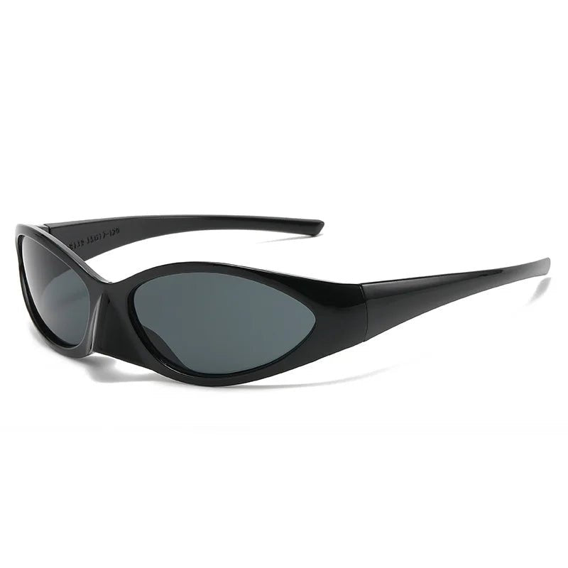 Mandotos International trendy Y2K male and female sunglasses with eagle mouth design, minimalist style for 2024 fashion.