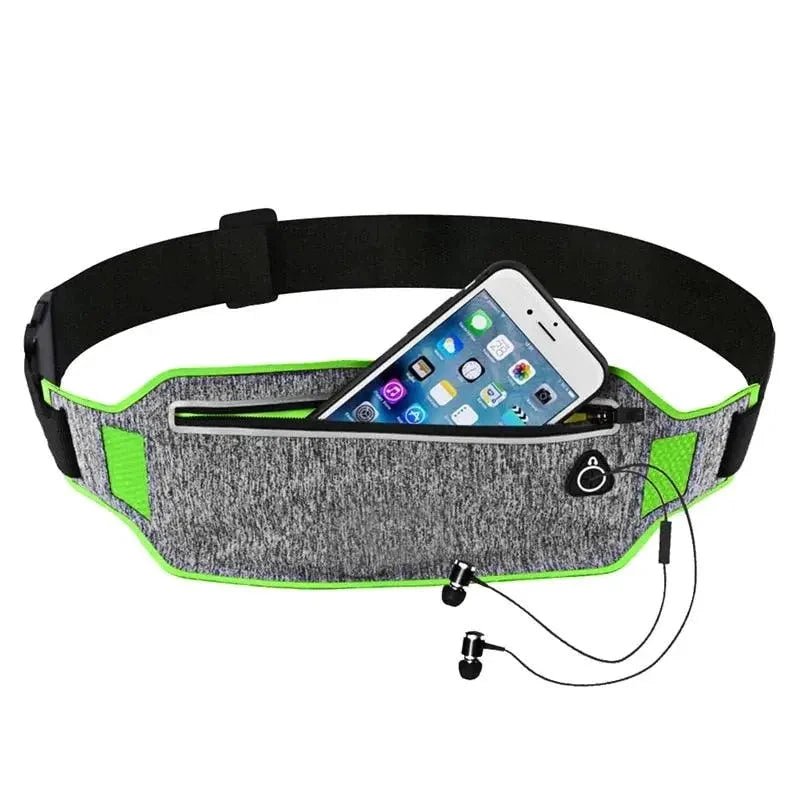 Mandotos Jogger's Essential Waist Belt in black, featuring adjustable strap and sleek design for comfortable fit.