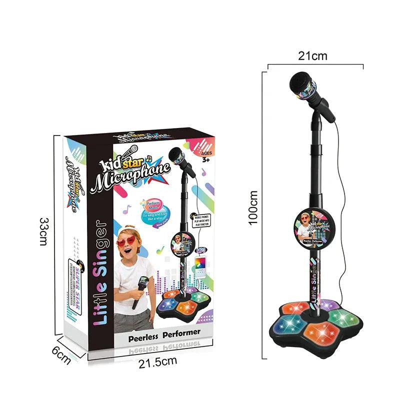 Mandotos Junior Star microphone stand with adjustable height and sturdy base, ideal for young performers and beginners.