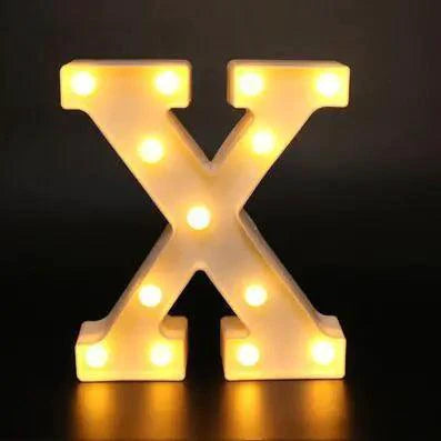 Mandotos luminous letter lights spelling out shapes, glowing in a cozy room setting, perfect for decorative lighting.