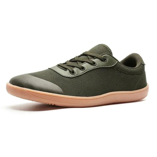 Mandotos men's breathable wide toe mesh running shoes with lightweight responsive sole, designed for comfort and performance.