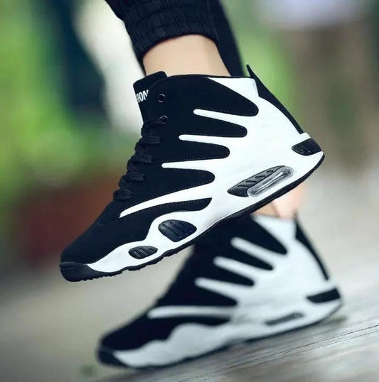 Mandotos men's air cushion basketball shoes with wear-resistant design and supportive sneakers for indoor and outdoor play.