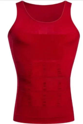Mandotos men's contour shaper vest showing a snug fit, designed to shape and support the upper body.