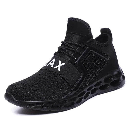 Men's cushioned running shoes by MANDOTOS with breathable mesh upper and supportive sole for comfort and performance.