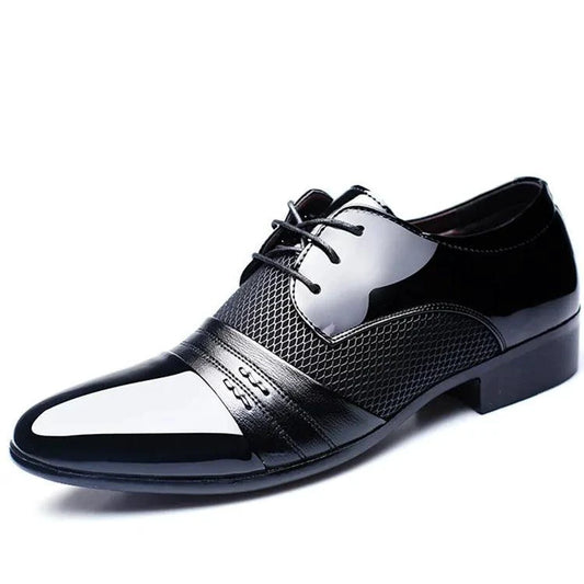 Men's formal shoes by MANDOTOS featuring sleek leather design and classic lace-up style for elegant office or occasion wear.