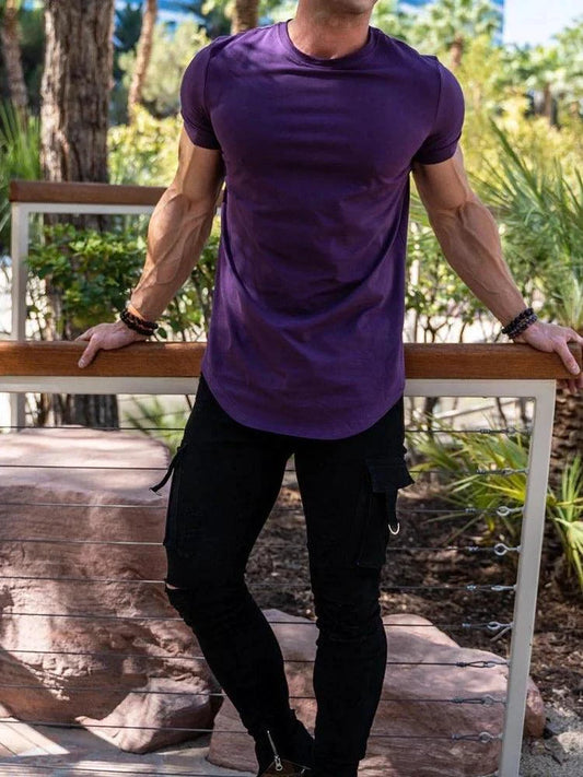 Mandotos men's summer muscle T-shirt for gym workouts, sleeveless athletic shirt with a fitted design and breathable fabric.