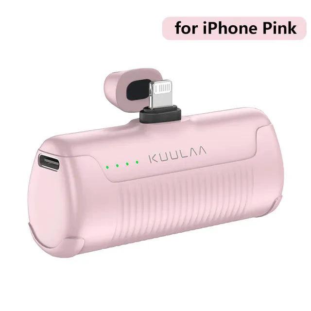 Mandotos Mini Power Bank 4500mAh compact portable charger with USB port for smartphone and device charging.