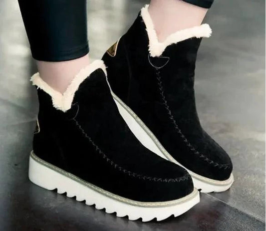 Mandotos non-slip warm winter boots with fur lining and sturdy soles, ideal for cold weather and icy conditions.