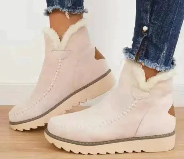 Mandotos non-slip warm winter boots with insulated lining and sturdy soles, ideal for cold weather outdoor wear