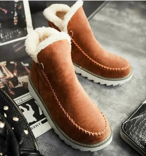 Mandotos non-slip warm winter boots with insulated lining and rugged soles, designed for cold weather and icy conditions.