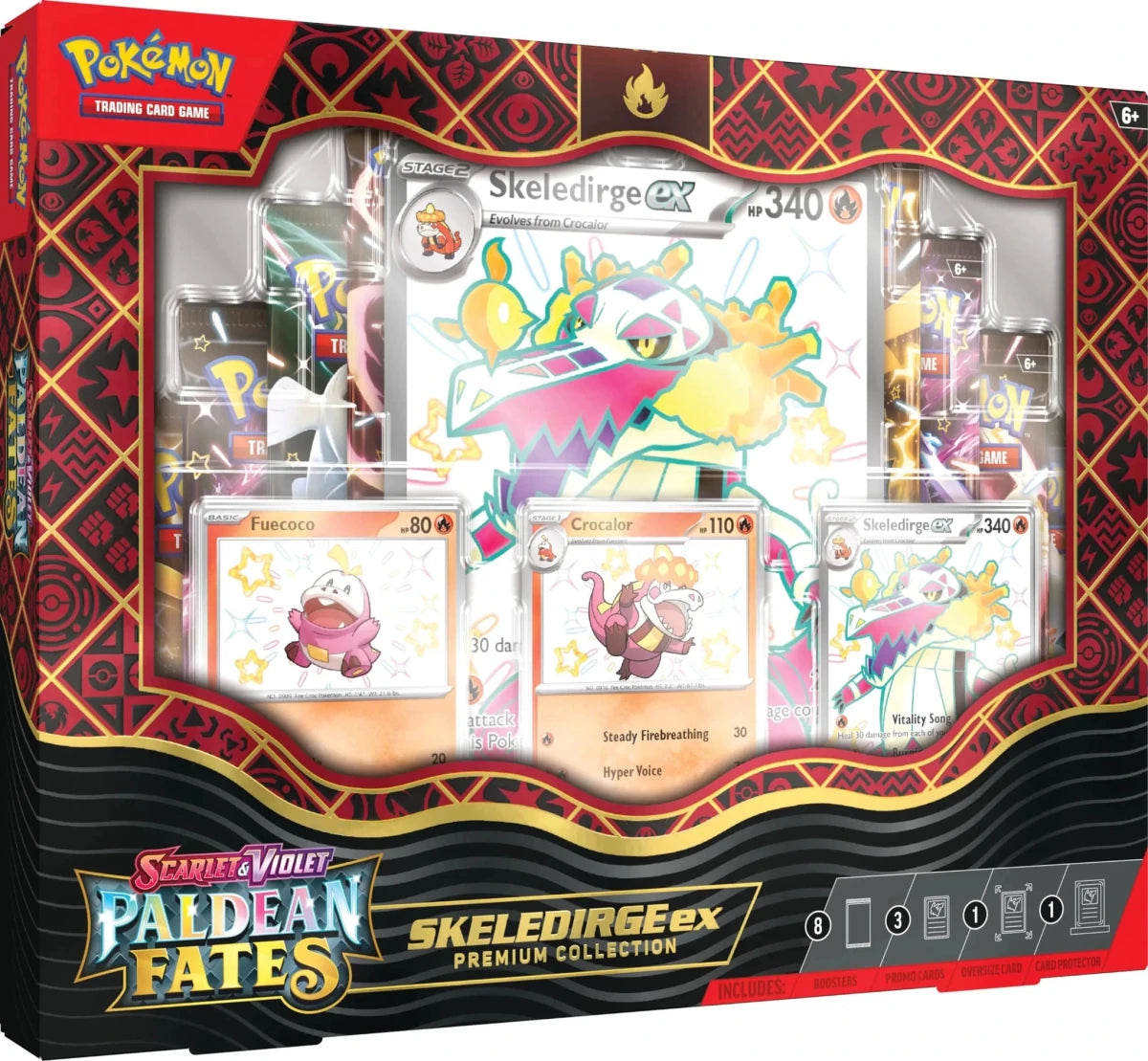 Shiny Fuecoco Pokémon TCG Scarlet & Violet EX Premium Kit by Mandotos featuring collectible card and accessories.