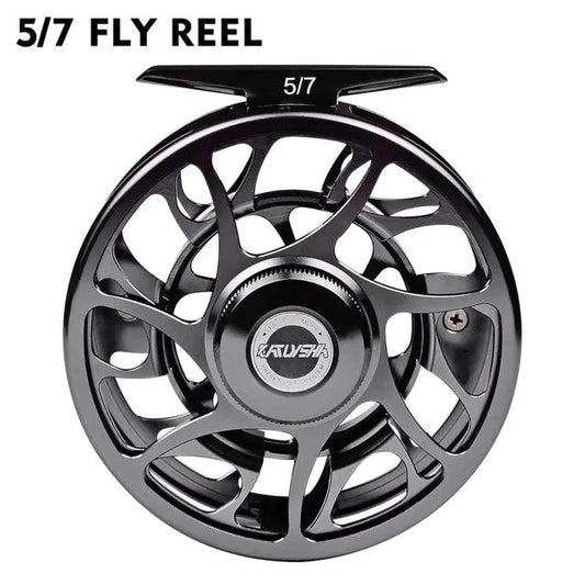 Mandotos Precision Fly Caster Reel with ergonomic handle and durable design for smooth casting and reeling.