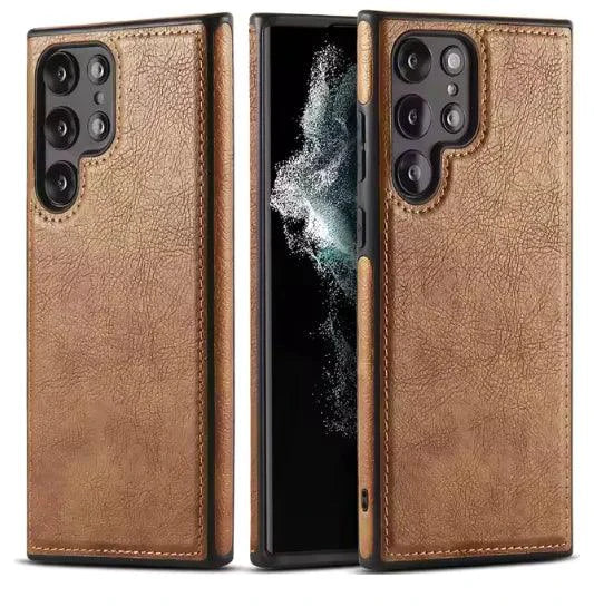 Mandotos PU leather phone case with card slots and precise cutouts for easy access and protection.
