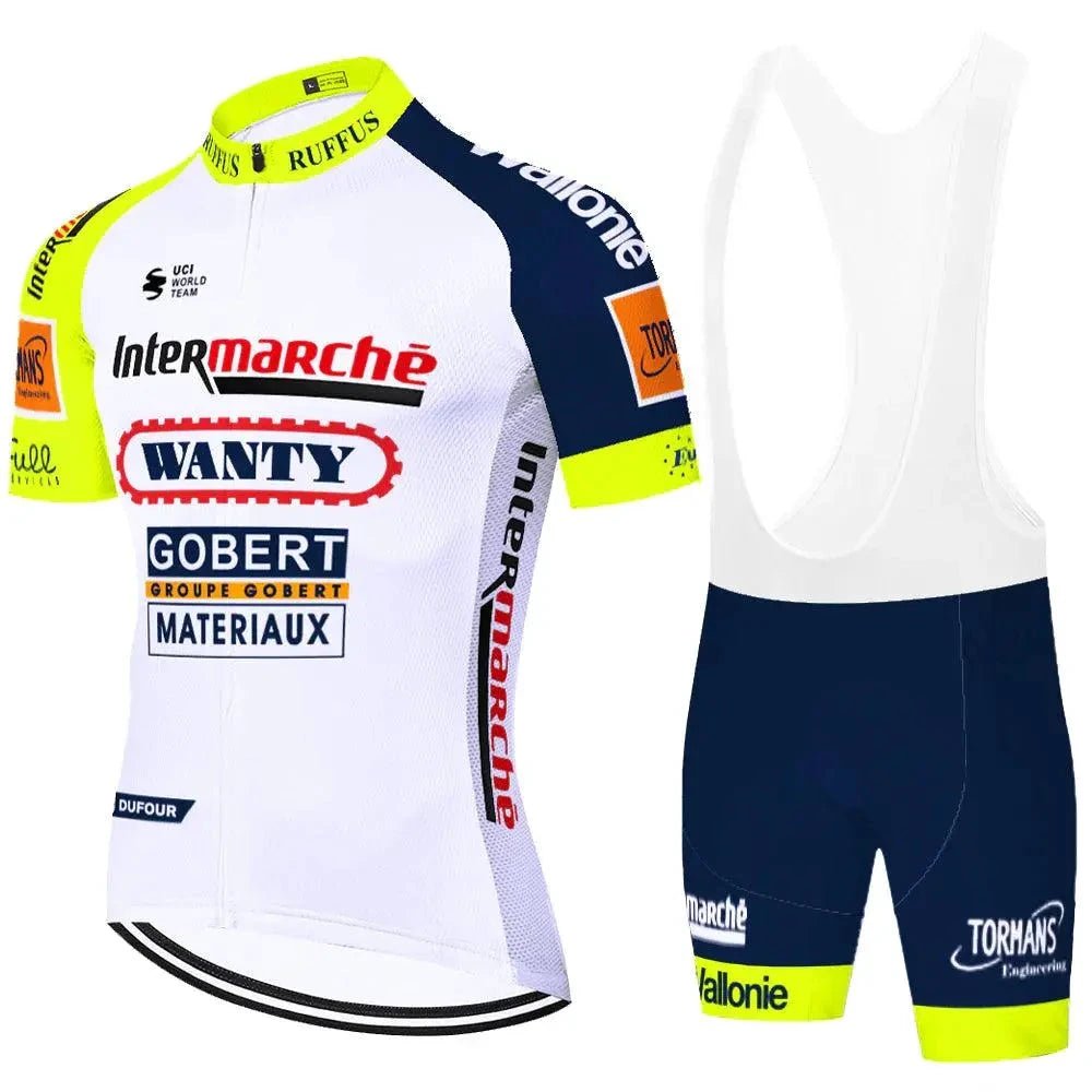 Mandotos quick-dry bike suit with aerodynamic fit, designed for cycling comfort and moisture-wicking performance.