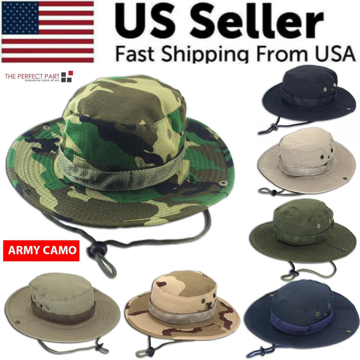 Mandotos safari camo sun hat with mesh boonie design, ideal for outdoor activities and sun protection.