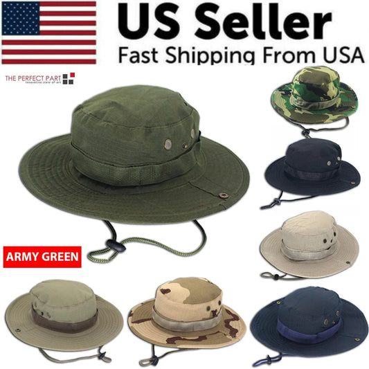 Mandotos safari camo sun hat with mesh boonie design, ideal for outdoor activities and sun protection.