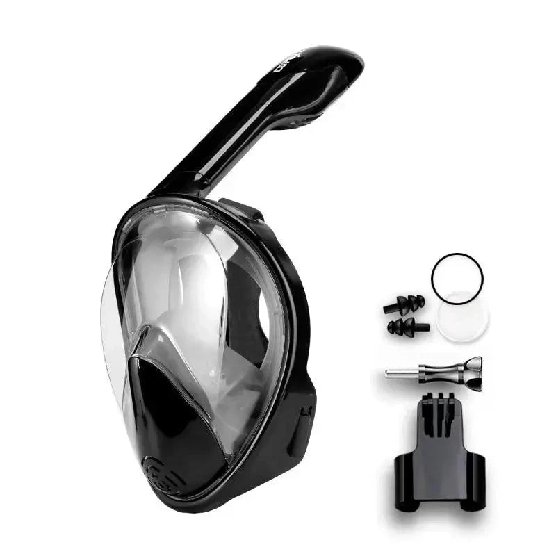 Mandotos seamless snorkel dive mask with adjustable strap and clear tempered glass lens for underwater exploration