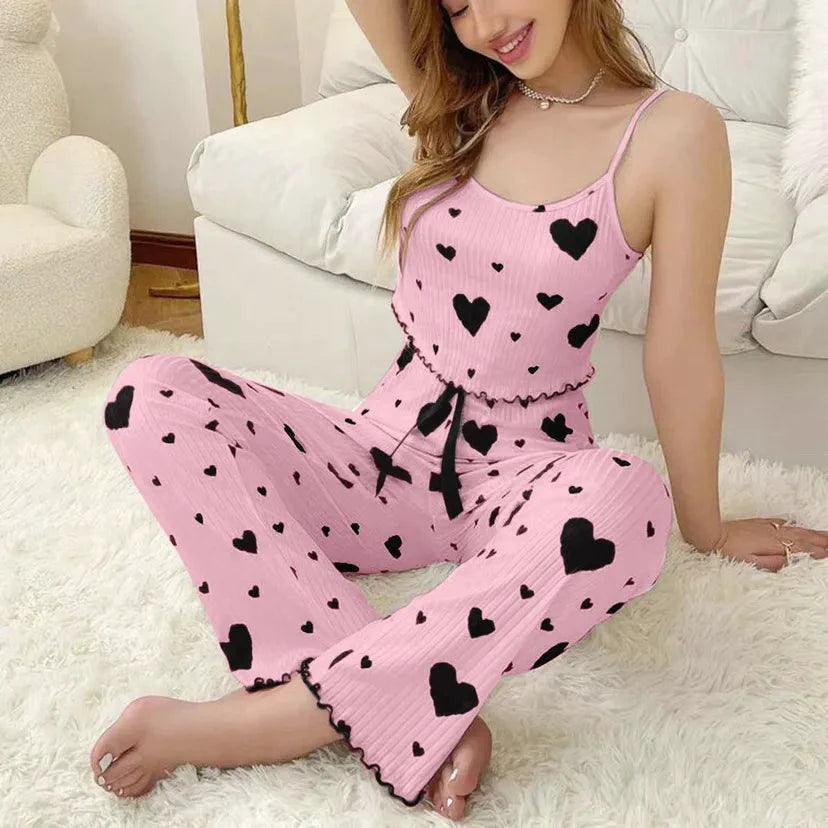 Mandotos Silky Love Sling Sleep Set featuring smooth, silky fabric and adjustable straps for comfortable sleepwear.