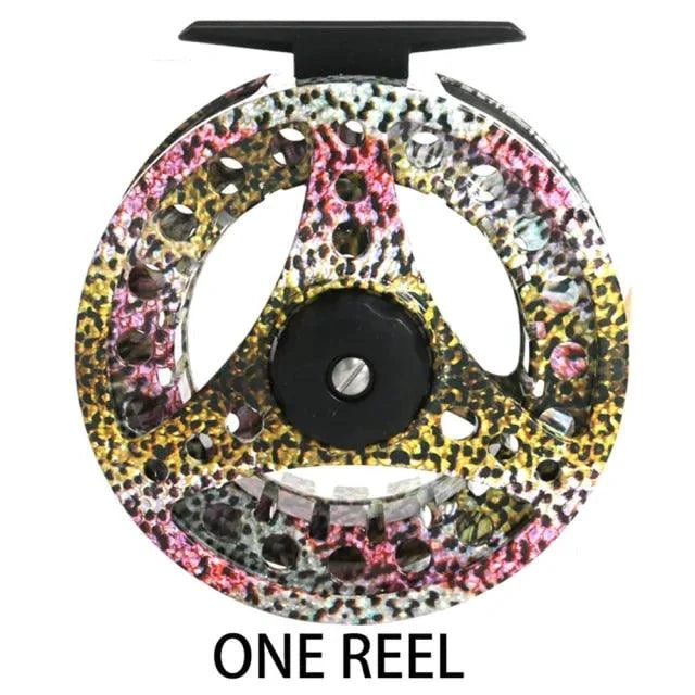 Mandotos Stream Master fishing reel with metal body and spool, designed for smooth casting and durability during fishing.