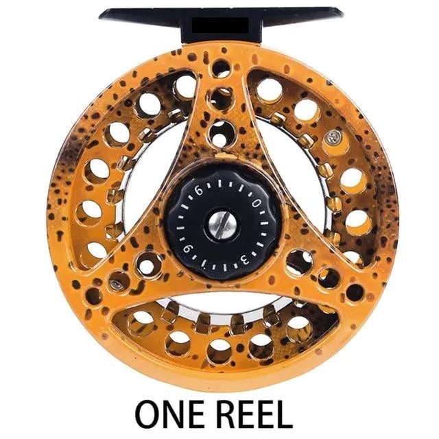 Mandotos Stream Master fishing reel with black and silver design, featuring ergonomic handle and spool for smooth casting and retrieval.