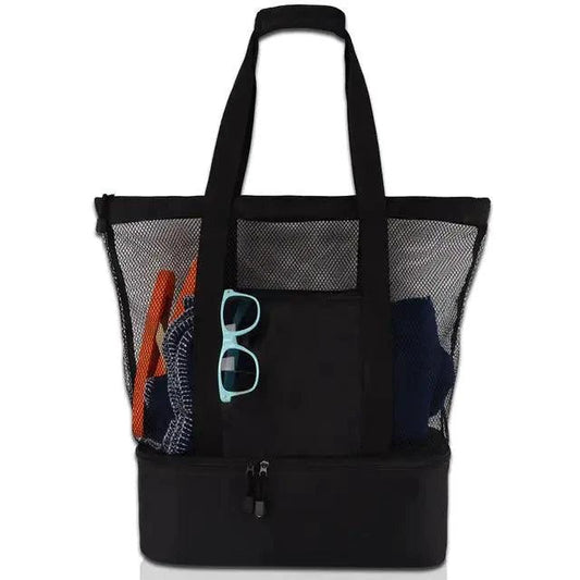 Mandotos summer beach cooler tote with insulated interior, durable fabric, and carrying handles for beach outings.