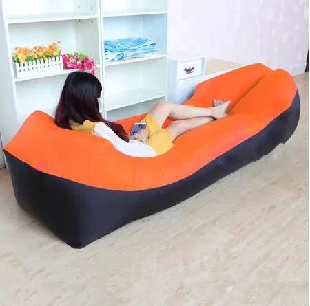 Mandotos SunScape inflatable lounger filled with air, designed for outdoor relaxation and effortless comfort.