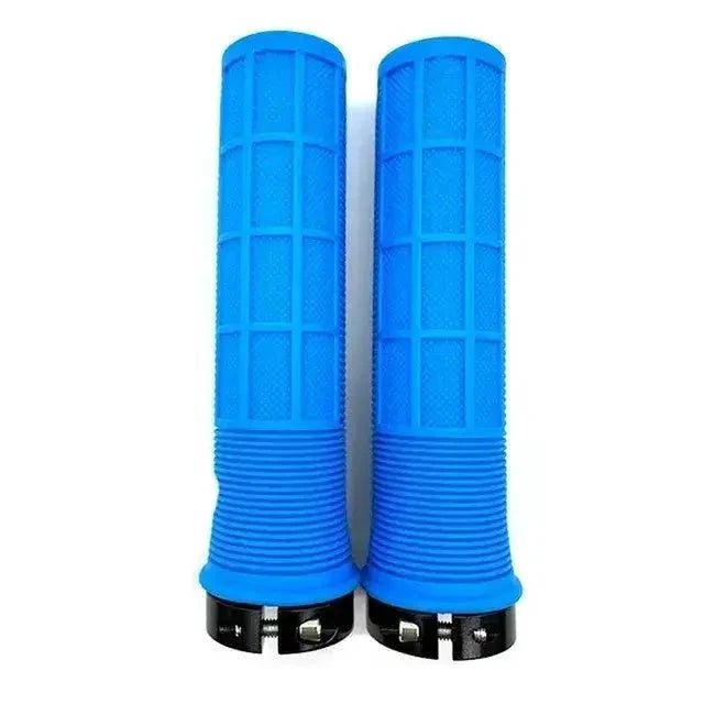 Mandotos TPR cyclist grips with textured rubber surface for secure hold on bicycle handlebars.