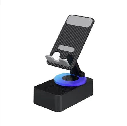 Mandotos TriFlex Mobile Hub with stand, built-in speaker, and charger for versatile device connectivity and charging.