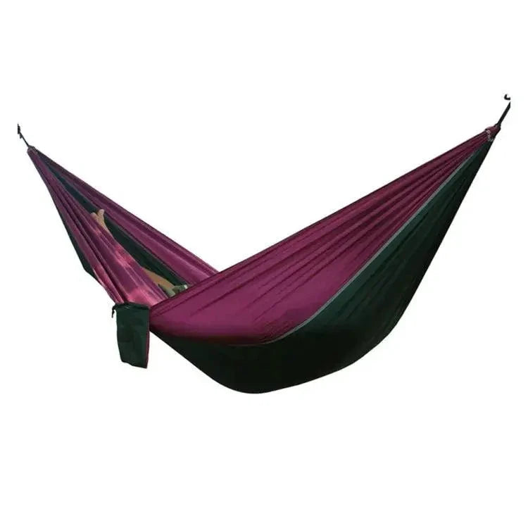 Mandotos Ultimate Oasis single and double hammock shown, featuring soft fabric and sturdy ropes for relaxing outdoors.